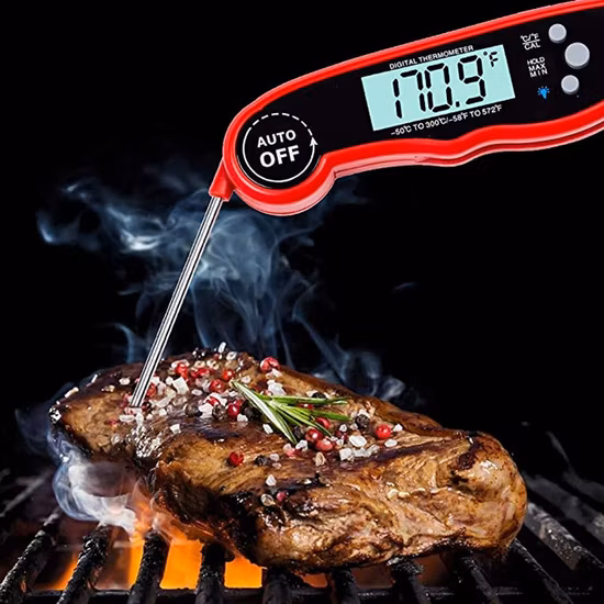 Schnelle Lieferung, hochpräzises LED-Großbild-Digitalthermometer mit 3 Hintergrundbeleuchtungen